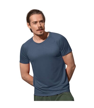 Stedman Mens Active Raglan Mesh T-Shirt (Blue) - UTAB343