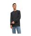 Mens Knitted Regular Jumper Dark Grey Melange Jack And Jones-4