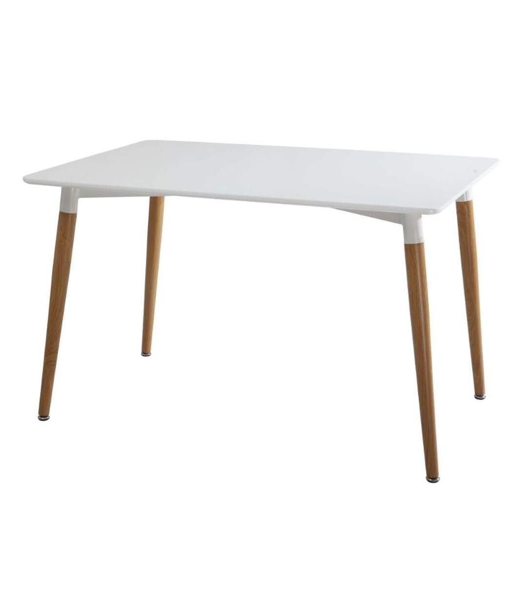 Table à manger scandi Roka - L. 150 x H. 74 cm - Blanc-2