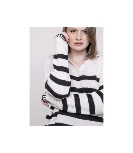 Pull marinière col polo KOVANE - Dona X Lisa