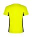 T-shirt shanghai homme jaune fluo / noir uni Roly