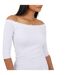Robe Courte Motif/style Côtelé Femme Blanc Brave Soul-3