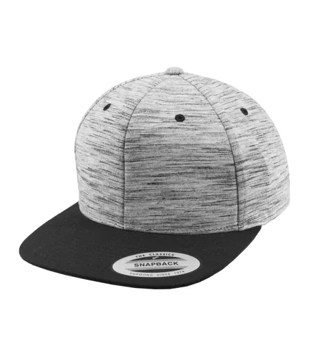Casquette Ajustable Motif/style Couronne Chinée Noir Gris Chiné Flexfit