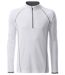Maillot running respirant manches longues - Homme - JN498 - blanc et gris
