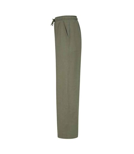 SF Womens/Ladies Sustainable Wide Leg Sweatpants (Khaki) - UTPC4959
