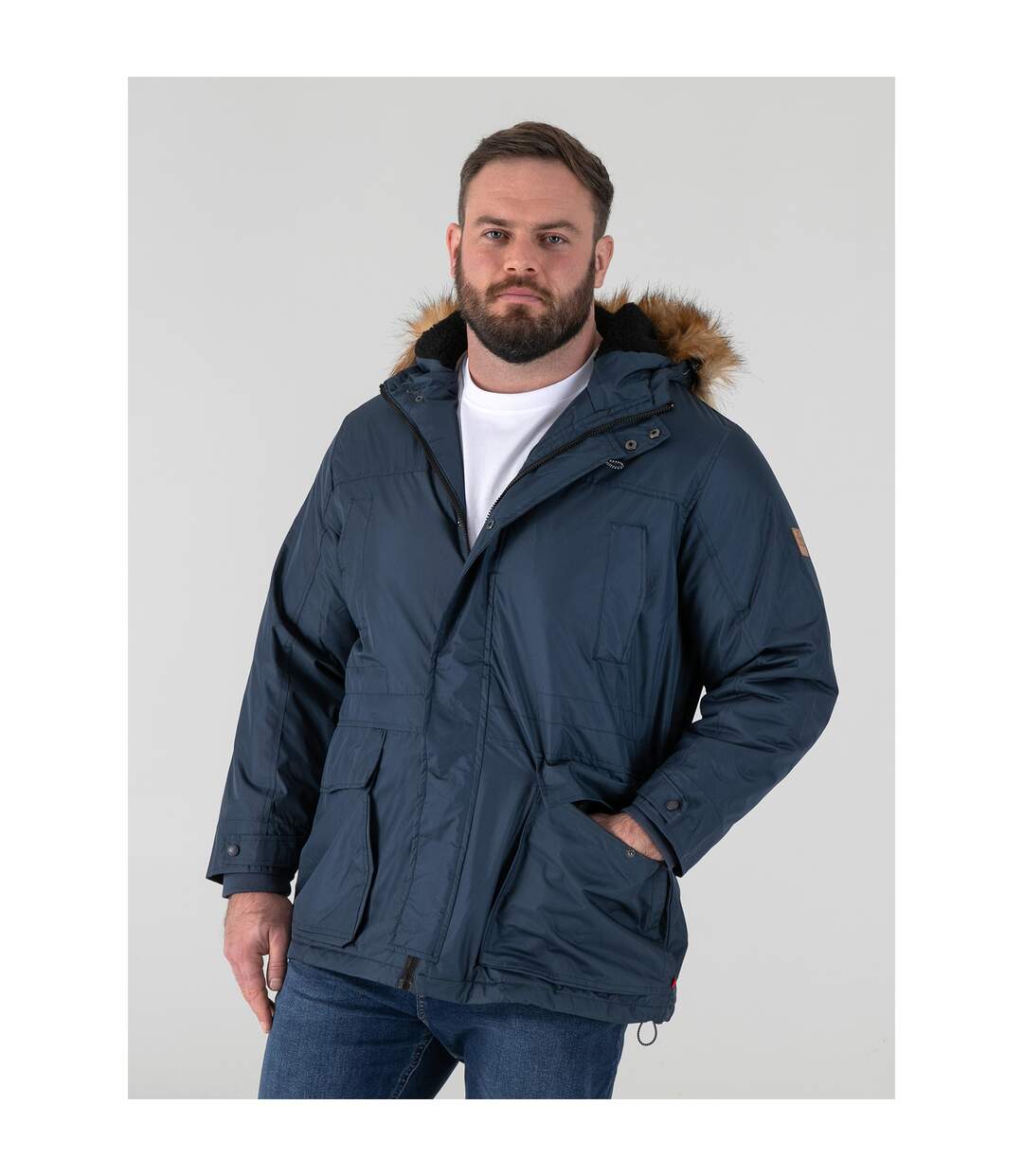 Mens D555 Lovett Kingsize Parka Navy Duke-4