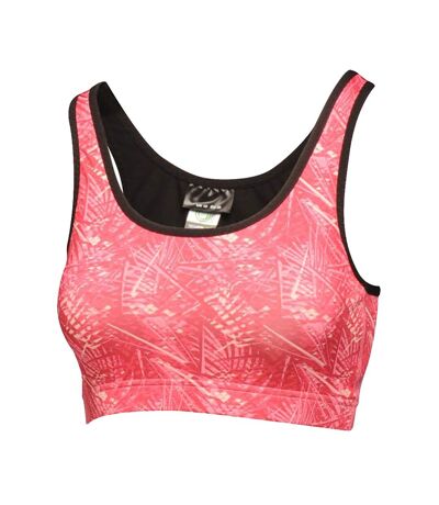 Regatta Womens/Ladies Asana Sports Bra (Hot Pink Print) - UTRG4108