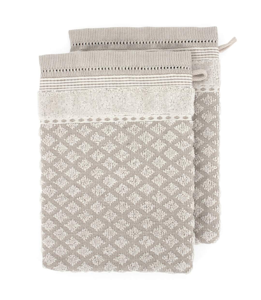 Lot de 2 gants toilette 16x21 LINEN-1