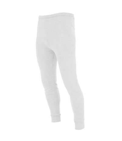 FLOSO Mens Thermal Underwear Long Johns/Pants (Viscose Premium Range) (White) - UTTHERM106