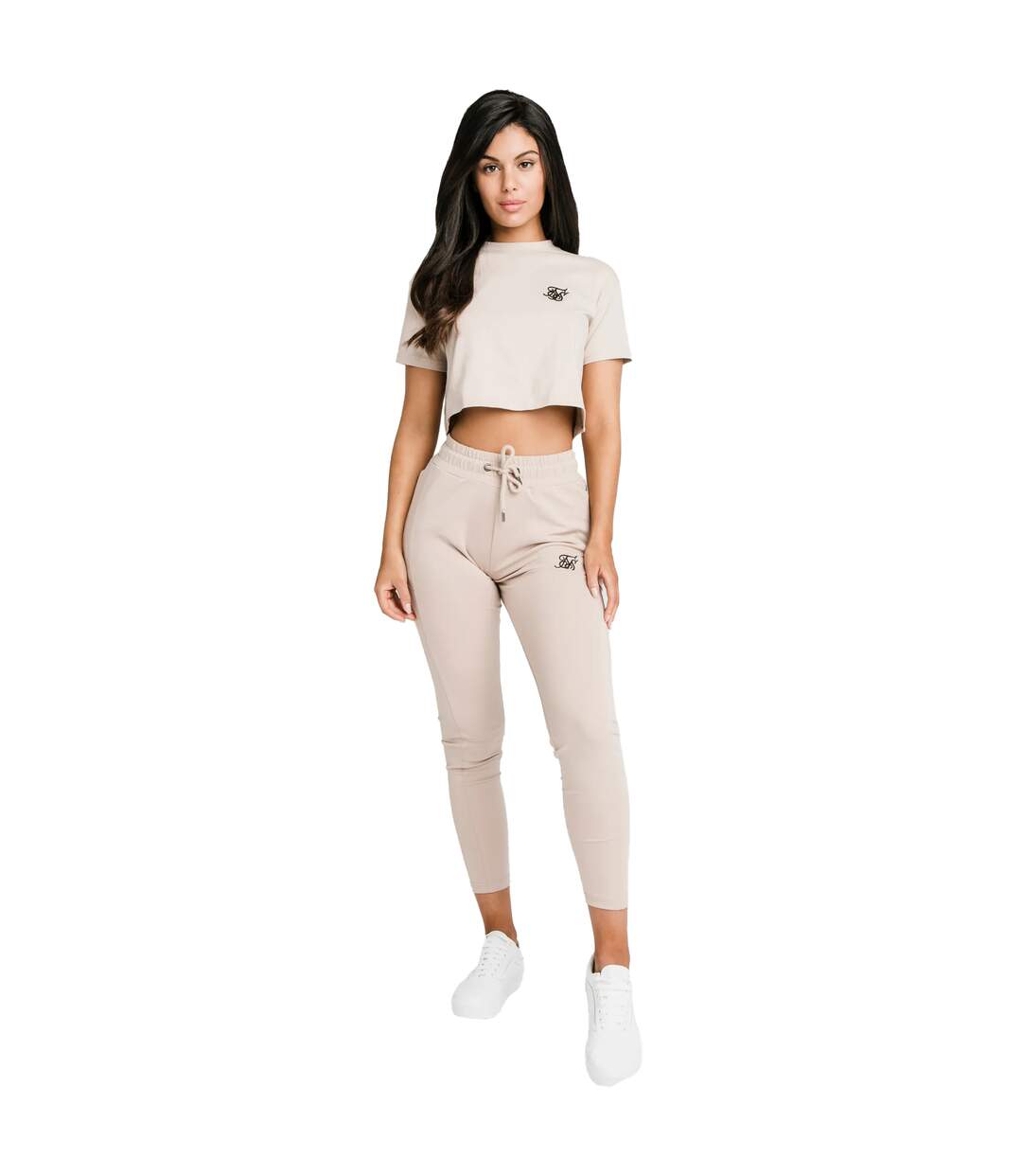 T-shirt court essentials femme beige SikSilk-3
