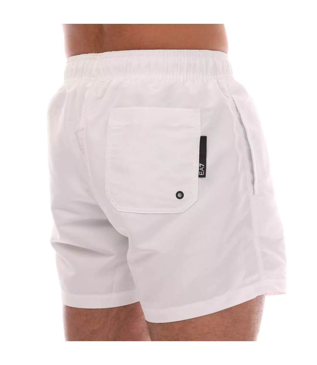 Short De Bain Style Logo Homme Blanc Emporio Armani-4
