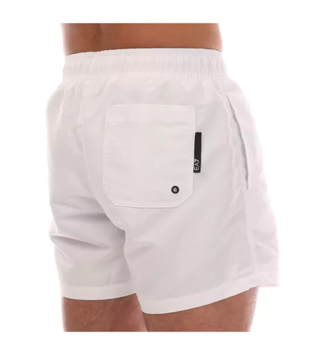 Short De Bain Style Logo Homme Blanc Emporio Armani