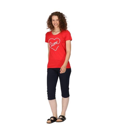 Womens/ladies Filandra Vii Love T-shirt Miami Red Regatta