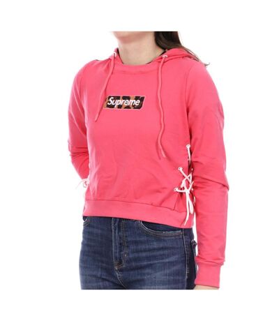 Sweat à capuche Rose Femme Supreme Grip Wild - S