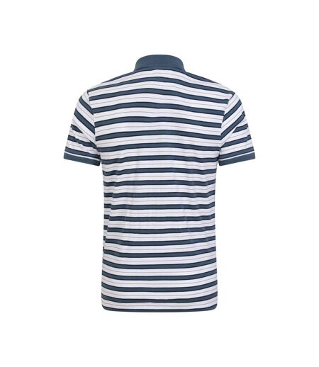 Polo Manches Courtes À Rayures En Coton Bio Wren Homme Blanc À Rayures Mountain Warehouse