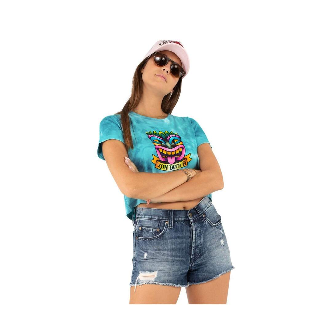 Crop top Tie and Dye femme en coton Tika Vondutch-1