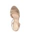 Womens/ladies Jayar Suede Block Heel Sandals Taupe Dune London-3