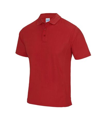 AWDis Cool Mens SuperCool Sports Performance Short Sleeve Polo Shirt (Fire Red)