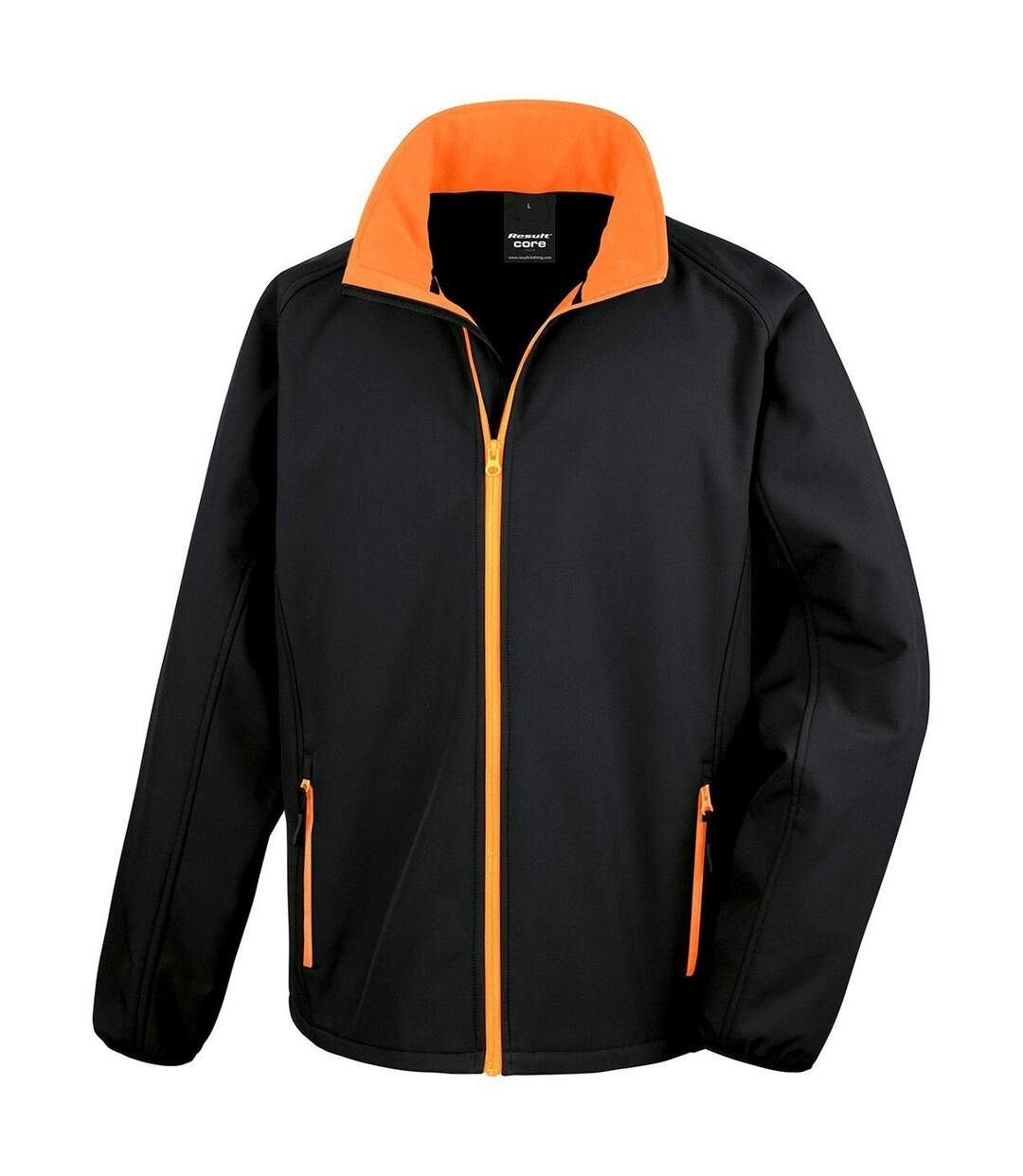 Veste softshell - Homme - R231M - noir et orange