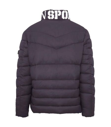 Doudoune Motif/style Logo Homme Gris Plein Sport