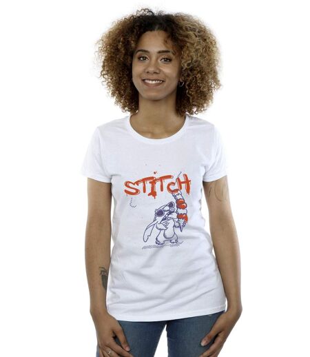 Disney T-shirt en coton Femmes/Ladies Lilo & Stitch Ice Creams (Blanc) - UTBI25524
