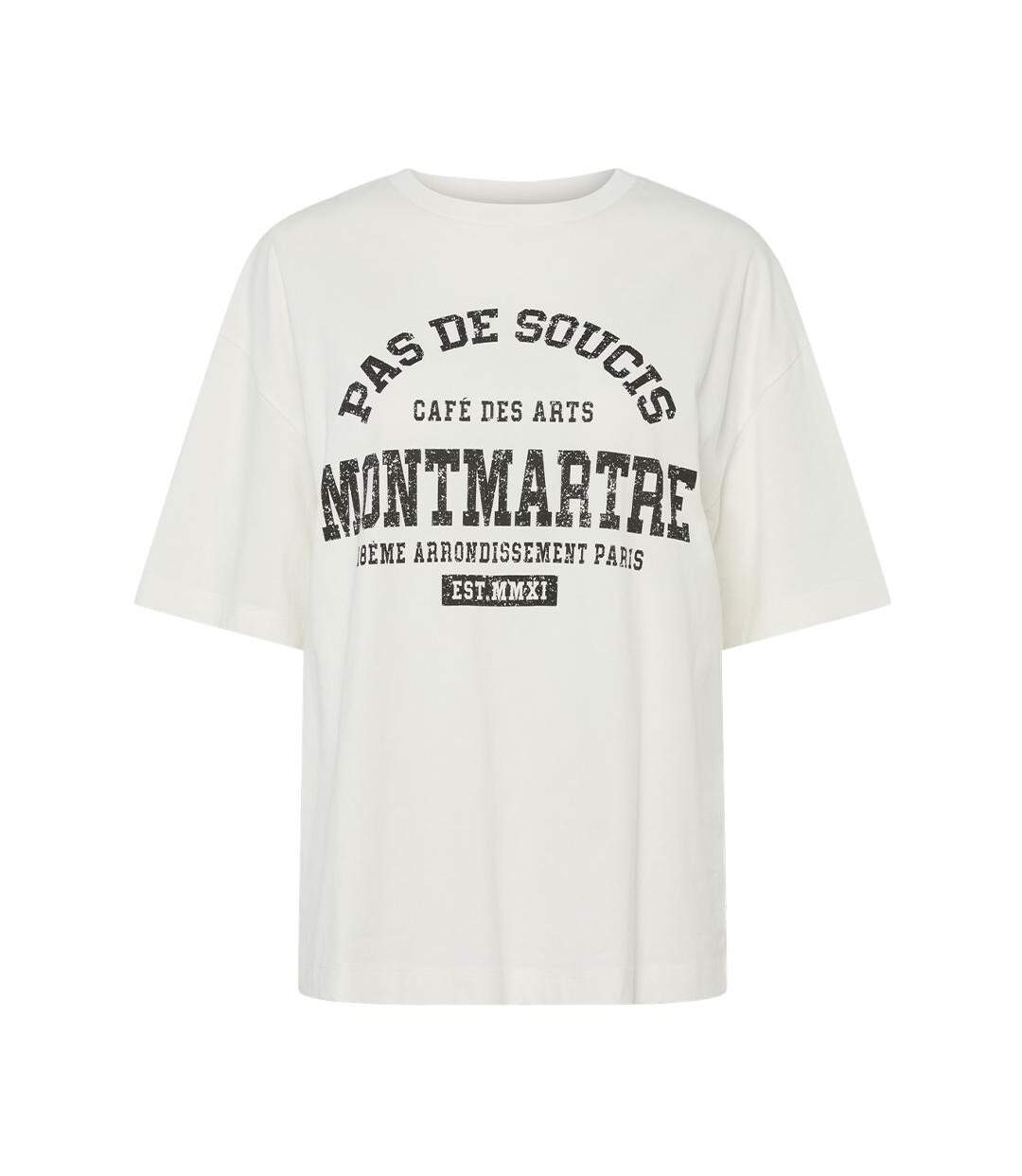 T-shirt ecru femme pieces maude-1