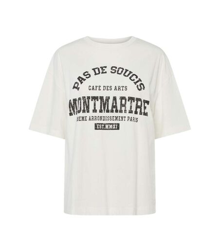 T-shirt ecru femme pieces maude
