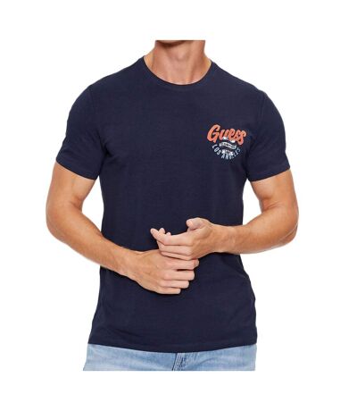 T-shirt Marine Homme Guess Italic