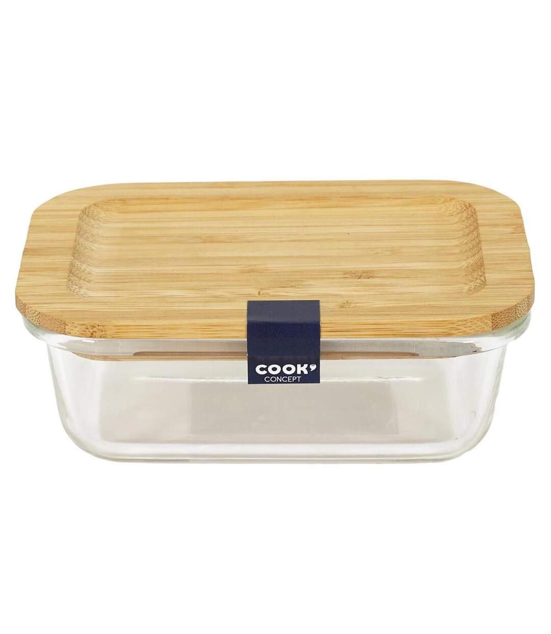 Lunch Box Verre & Bambou Repas 32cl Transparent-1