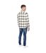 Mens francore checked overshirt off white Duck and Cover-2