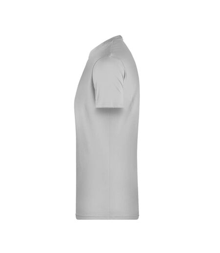 T-shirt Basic Homme Gris Clair James And Nicholson
