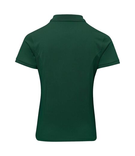 Womens/ladies coolchecker plus polo shirt bottle green Premier