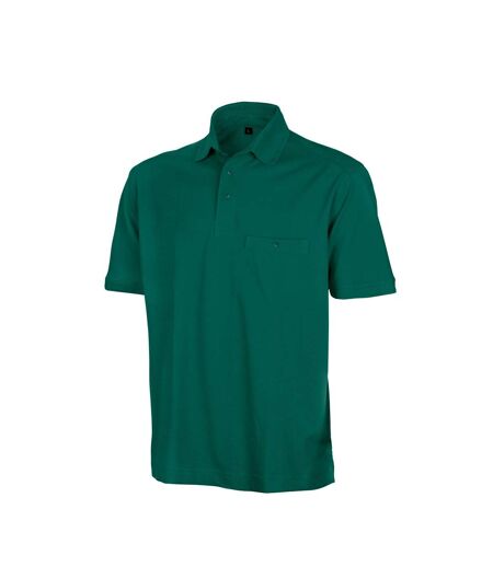 Result Mens Work-Guard Apex Short Sleeve Polo Shirt (Bottle Green)