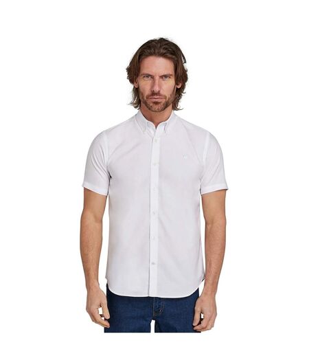 Mens oxford lightweight short-sleeved shirt white Raging Bull