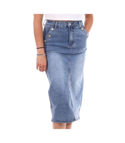 Jupe en jean bleu femme monday premium meb - l