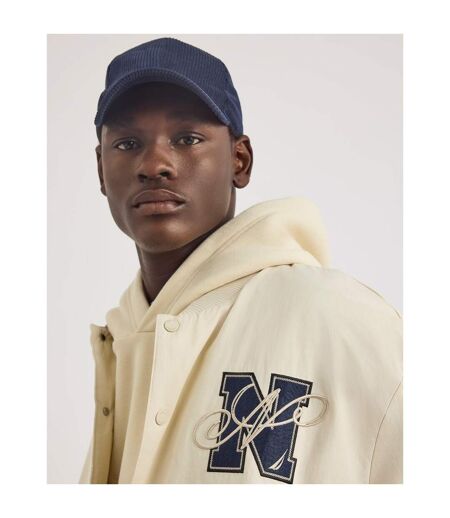 Mens Dreman Letterman Jacket Ivory Nautica