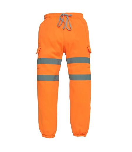 Unisex adult hi-vis work trousers orange Yoko