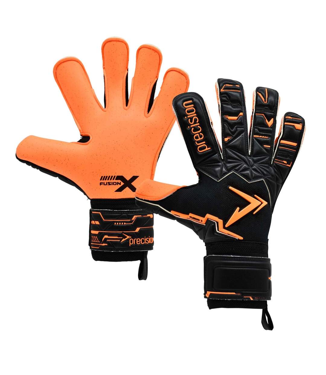 Gants de gardien de but fusion pro surround adulte noir / orange fluo Precision-1