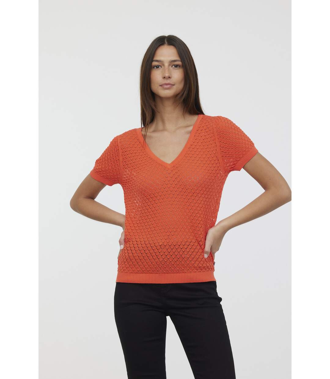 Pull manches courtes coton regular CABI-2