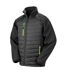 Womens/ladies compass soft shell jacket black/lime green Result