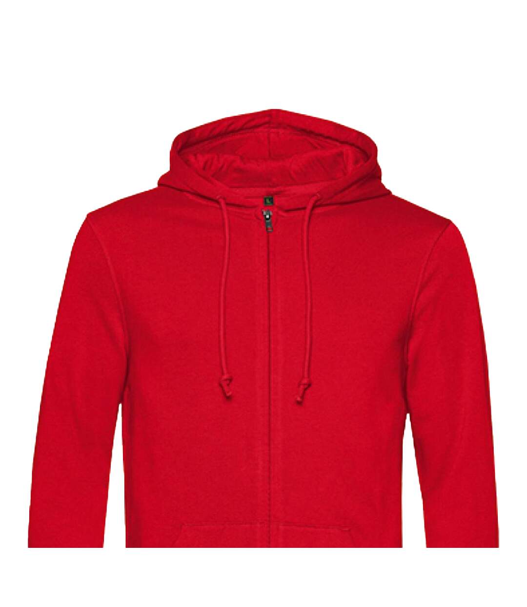 Mens Organic Zipped Hoodie Red B&C-2