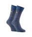 2 Pack Mens Cable Knit Cotton Boot Dress Socks with Turn Over Top-1