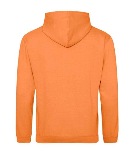 Unisex adult college hoodie light orange Awdis