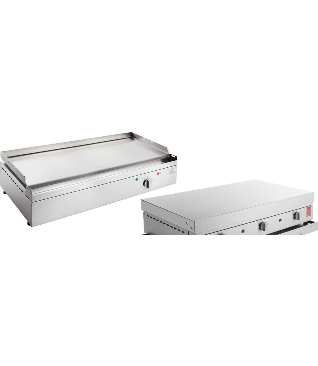 Plancha électrique en inox Chef 80 cm Avec couvercle