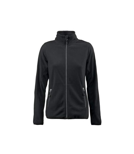 Womens/ladies Twohand Fleece Jacket Black Printer RED