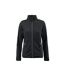 Womens/ladies Twohand Fleece Jacket Black Printer RED-1