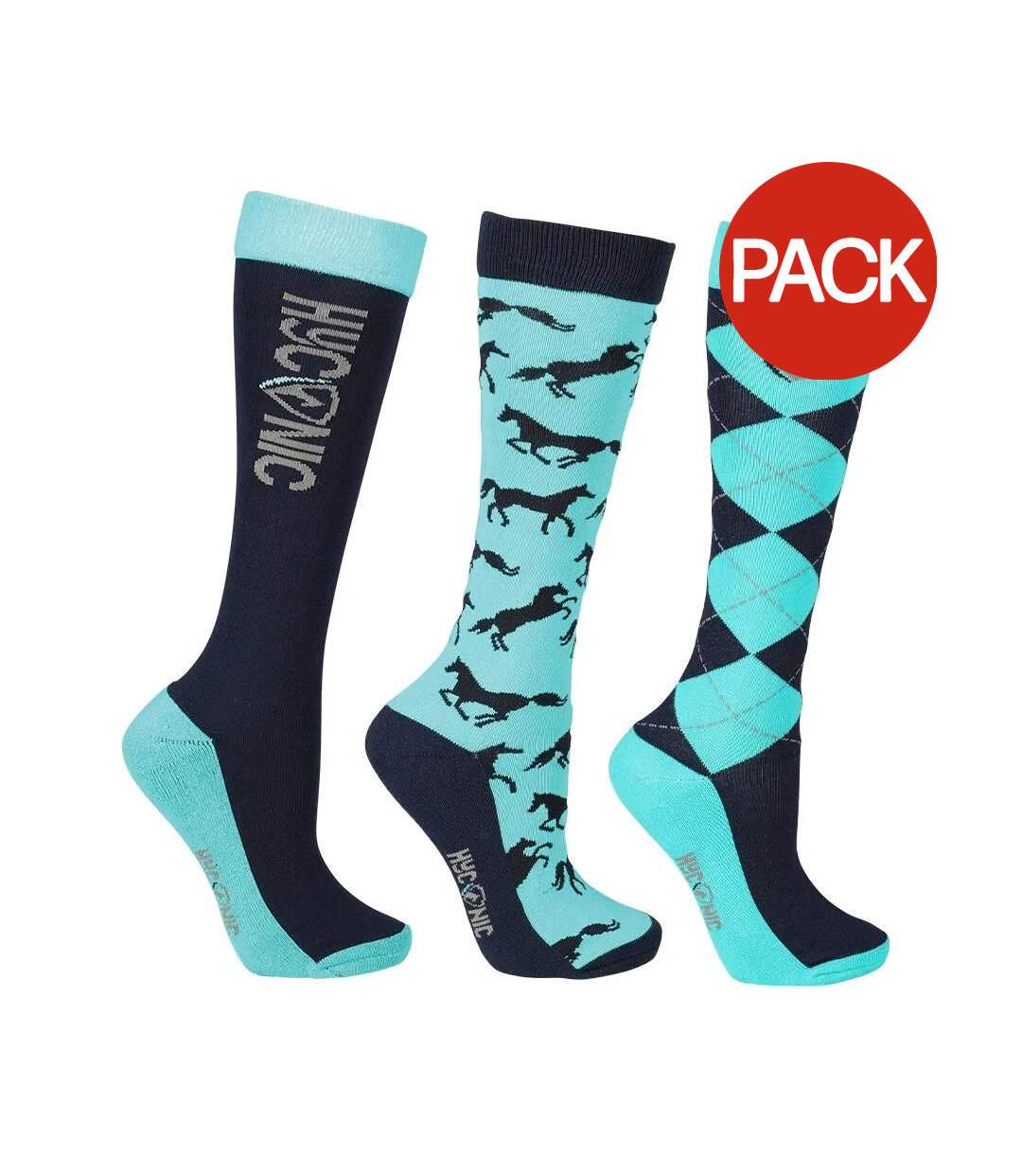 Chaussettes Adulte Bleu Marine Bleu Sarcelle HYCONIC-1