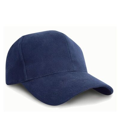 Result Pro Style Heavy Brushed Cotton Baseball Cap (Navy Blue)