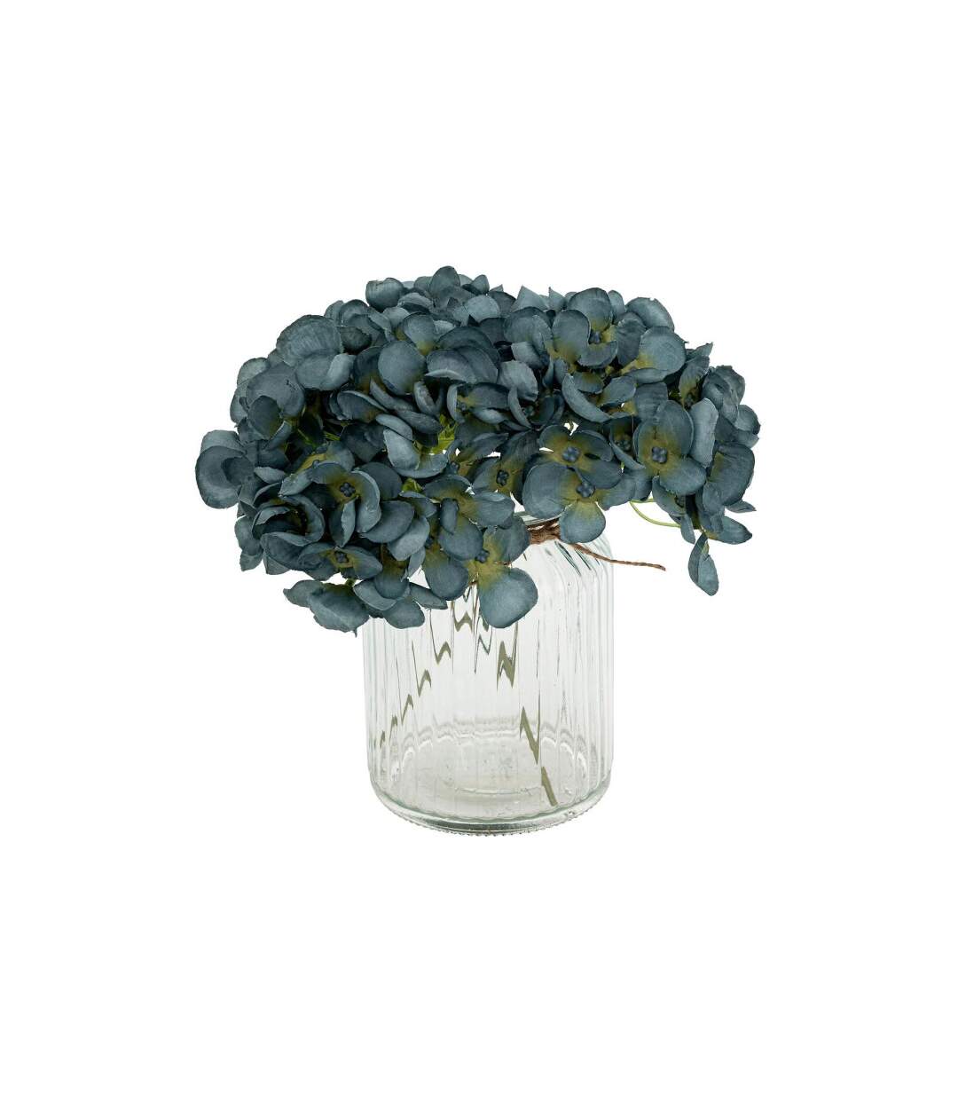 Composition d'Hortensias Artificiels Dean 24cm Bleu-1