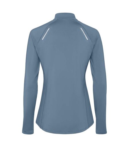 Womens/ladies estambul quarter zip long-sleeved sweatshirt storm blue Roly